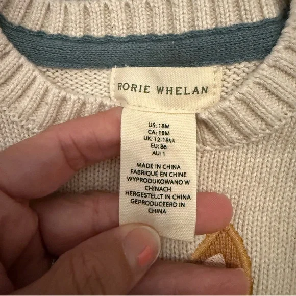 NWT Rorie Whelan Fox Sweater and Corduroy Pants Set Size 18 Mo. - Picture 3 of 6